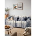thumbnail image 6 of Navy Blue Nautical Couch Cover Sofa Covers 3 Cushion Sectional Couch, Coastal Blue Striped Vintage Washable Sofa Covers Slipcover Sectional Sofa Cover, Furniture Protector 71"x150", 6 of 9