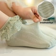 thumbnail image 3 of Laklulu - Juego de 5 calcetines con borde con volantes para niños pequeños, calcetines de encaje doble para niñas, calcetines de baile para estudiantes de color sólido, 3 of 5