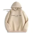 thumbnail image 3 of Sudadera con capucha y estampado de letras para mujer, primavera y otoño de 2024, sudaderas con capucha de manga larga para mujer, blusas de moda, jerséis holgados informales para mujer, 3 of 5