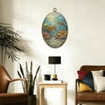 thumbnail image 3 of Oval Framed Wall Art Colorful Underwater Scene Sea Turtles Tropical Fish Vibrant Coral Canvas Wall Art Oval Vintage Wall Decor Prints Hanging Decor for Home Bedroom Living Room Office 8"x11.4", 3 of 7