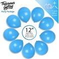 thumbnail image 2 of Matte Light Blue Balloons - 12 Inch Latex Balloons - 72 Pack, 2 of 8