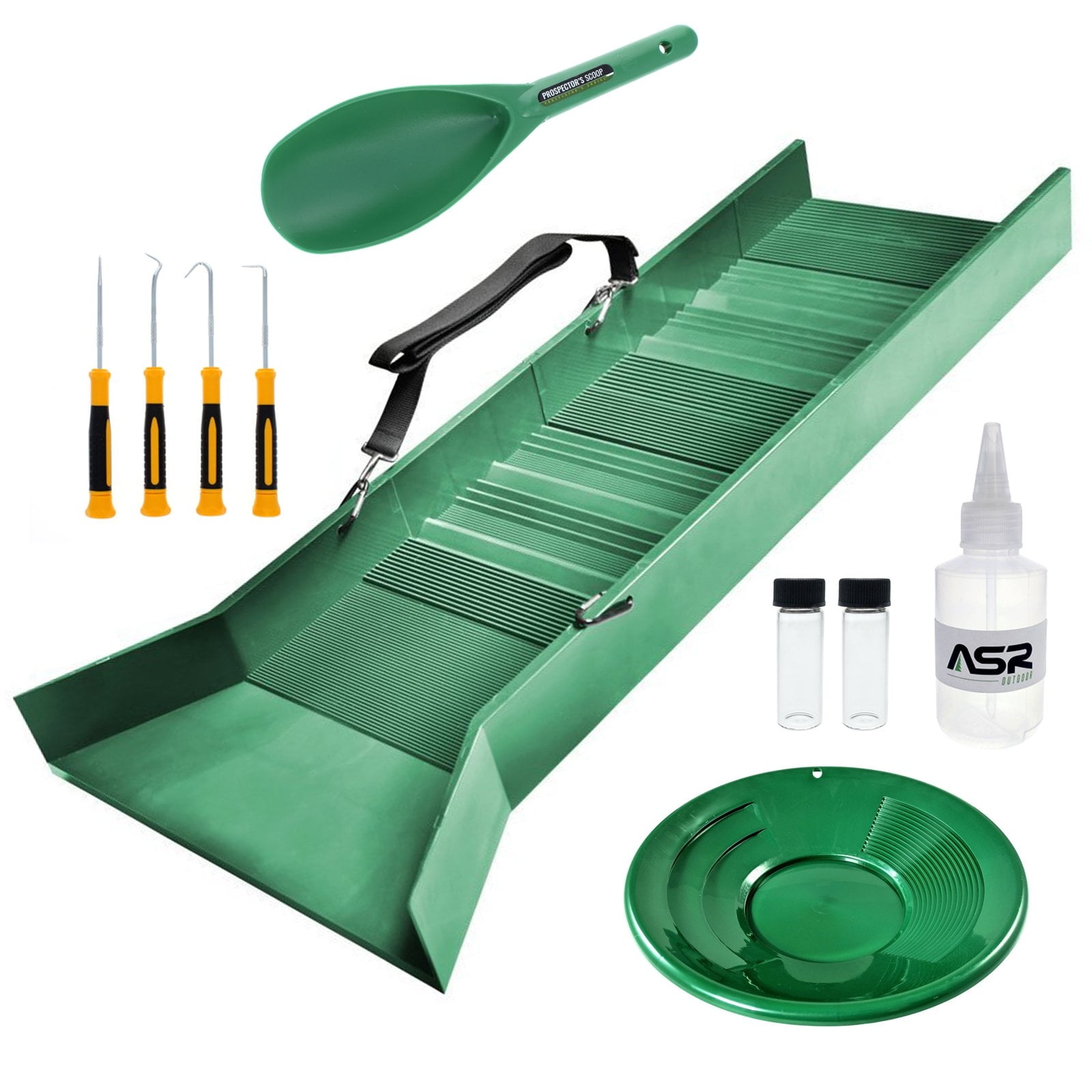 ASR Outdoor 12.5 Inch Green Sand Scooper Heavy Duty Plastic for Gold Panning