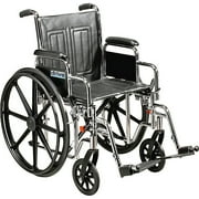 Sentra 18" Desk Arm Wheelchair Swingaway With Foot Rest Black 1/CS