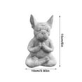 thumbnail image 5 of Yoga Pose Meditation Dog Resin Statue Ornaments Waterproof Prayer Zen French Bulldog Sculpture Crafts Garden Decoration Figurine, 5 of 8