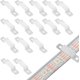 thumbnail image 1 of 100 clips para tiras de LED, clips para tiras de LED de 10 mm para soportes de montaje de tiras de LED de 10 mm de ancho, resistentes al agua, 1 of 5