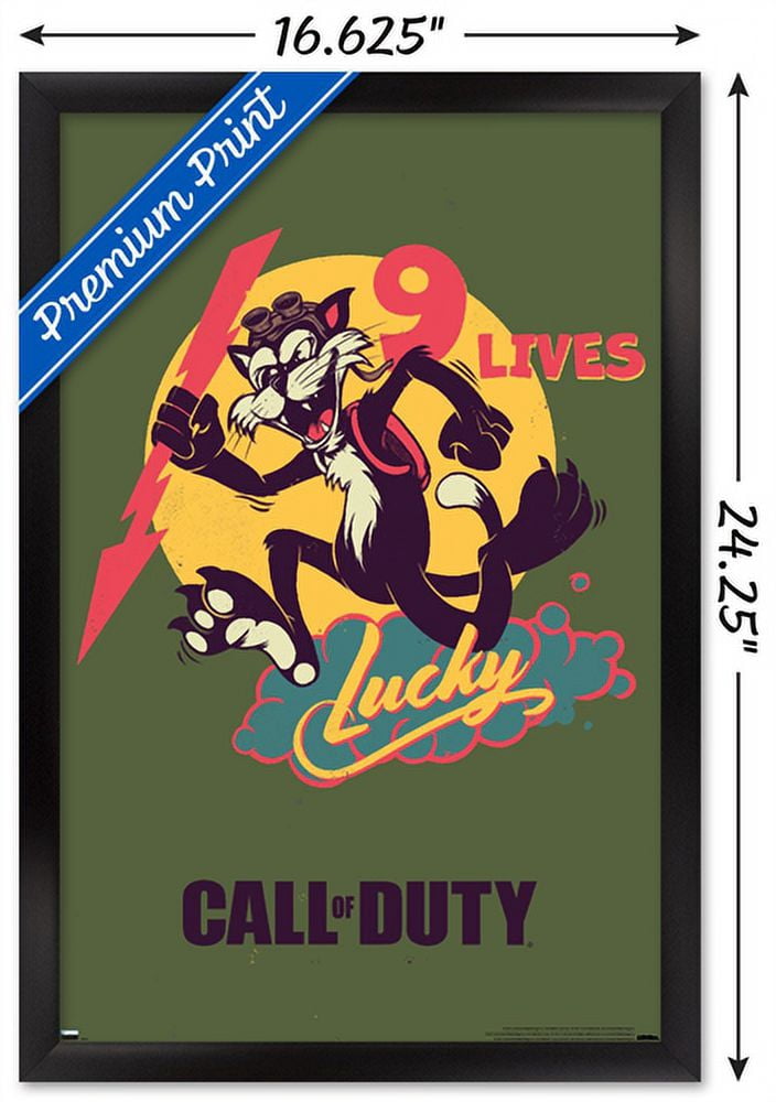 Call of Duty: Vanguard - 9 Lives Wall Poster, 14.725" x 22.375", Framed