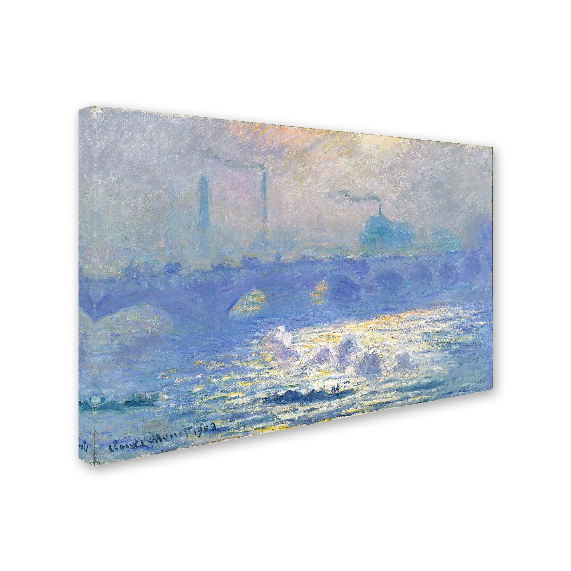 Monet 'Waterloo Bridge' Canvas Art