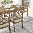 thumbnail image 4 of Comfortable Upholstered Mid Century Retro Dining Chairs - 2pcs Solid Wood Frame White Oak Color Style Upholstery Tone, 4 of 7