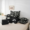 thumbnail image 6 of Manfei Cartoon Rustic Flower 7-Piece Bedding Comforter Set, Groovy Daisy King Bedding Sets, Black White Cartoon Reversible Bed Sheets, Luxury Bedroom Decor, 6 of 8