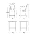 thumbnail image 6 of Wildridge Classic 3-Piece 40" High Bar Set, Dark Gray - Outdoor Weather Resistant Recycled Plastic Furniture for Patio, 6 of 6