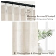 thumbnail image 3 of Cortinas plisadas de lino semitransparente de 230 cm de largo, color beige, 2 paneles, 3 of 7