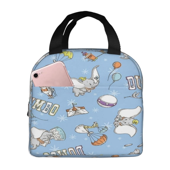 Dumb-0 Lunch Bag Insulated Lunch Box Reusable Cooler Cartoon Lunch Tote Bag Picnic Travel Office