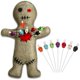 thumbnail image 1 of Set de muñecas Voodoo Kathfly Horror Doll con 7 alfileres de 18 cm, 1 of 6
