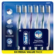 Deep teeth cleaning type, with round bristles, gently cleans teeth, tongue surface and cheeks