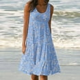 thumbnail image 2 of Vestido suelto de playa sin mangas con estampado informal de verano para vacaciones con estilo para mujer OAVQHLG3B Store  lin121212, 2 of 5