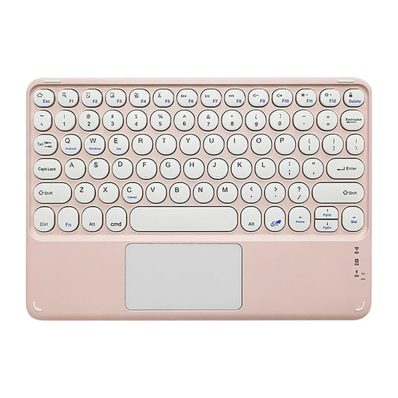 Clavier Ergonomique - Compatible avec Téléphones/iPad 11, Métal, Touches Rondes, Design à Ciseaux, Longue Autonomie, Prise en Charge Multi-OS, Frappe Confortable