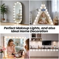 thumbnail image 4 of DAYBETTER Hollywood Lighted Makeup Vanity Mirror Lights, 10 Dimmable LED Bulb Stick On with 3 Color Temperature, USB Powered Plug in Lighting for Bathroom Wall Mirror & Dressing Table, 4 of 7
