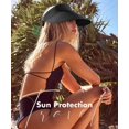 thumbnail image 2 of Womens Straw Sun Visor Hat Foldable Beach Visors Hat for Women, 2 of 6