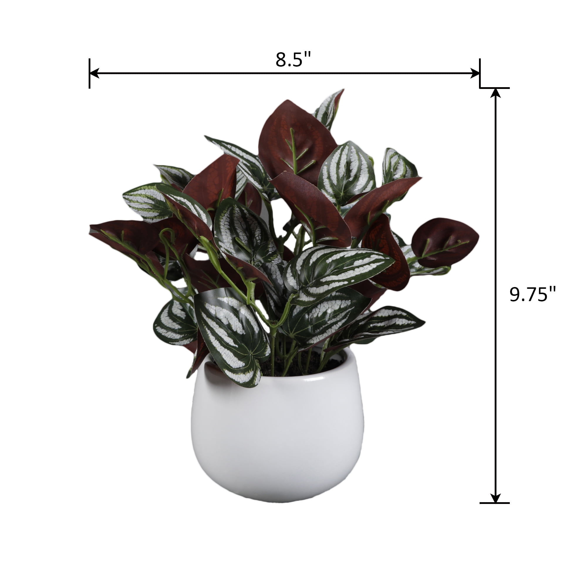 Mainstays Artificial Ivy Plant in White Ceramic Pot, 9.75 in