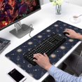 thumbnail image 2 of Long Mouse Pads for Desk,Dark Blue Sun Moon Rocket Pattern Desk Mats on Top Of Desks, Desk Mouse Pad Extra Large with 3mm Non-Slip Base and Stitched Edge for Gaming,Office,Work,Home 31.5"x15.7", 2 of 6