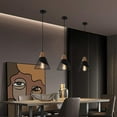 thumbnail image 4 of Vintage Pendant Lamp, Wooden Metal Design Ceiling Lamp, Industrial Lamp, Pendant Lamp Shade, 27 Restaurant Kitchen Lighting Wall Lamp, Black, 4 of 5