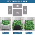 thumbnail image 6 of HELLHERO 4 Pcs Clover Pattern Recliner Chair Slipcover, Anti Scratch Recliner Chair Covers High Elastic Soft Recliner Slipcovers for Home Living Room, 6 of 8