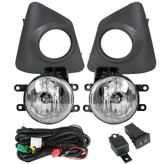SEBLAFF 2Pcs Fog Lights Assembly Replacement for 2014 2015 2016 Toyota Corolla S SE Clear Lens with Front Bumper Bezel Wires Switch Bulbs Left Right Side (Passenger & Driver Side)