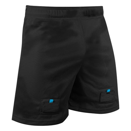 Champro Sports Rink Textured Polyester Mesh Shorts, Adult 2X-Large, Black