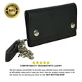 thumbnail image 5 of Marshal Men Motorcycle Trucker Biker Chain Wallet With Inside Zipper Black, 5 of 8