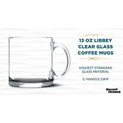 Libbey Clear Glass Coffee Mugs 13 oz. Set of 10, Bulk Pack - Perfect for Coffee, Tea, Espresso, Hot Cocoa, Other Beverages - Black