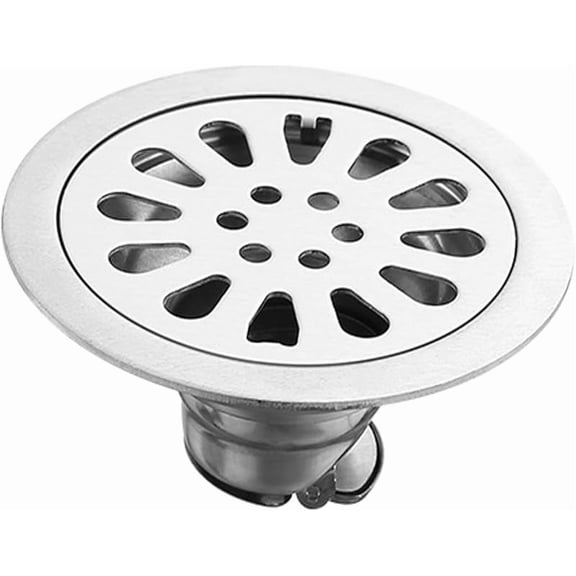 Stainless Steel Shower Drain with Hair Catcher,Floor Drain,Bathroom Drain,Rapid Drainage,Suitable for Bathroom,Silver Color (4 inch Round Single-use)