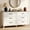 White +grey, variant on White Dresser, Lofka 6 Drawer Dresser for Bedroom, Chests of Drawers for Living Room, White+Rustic Brown