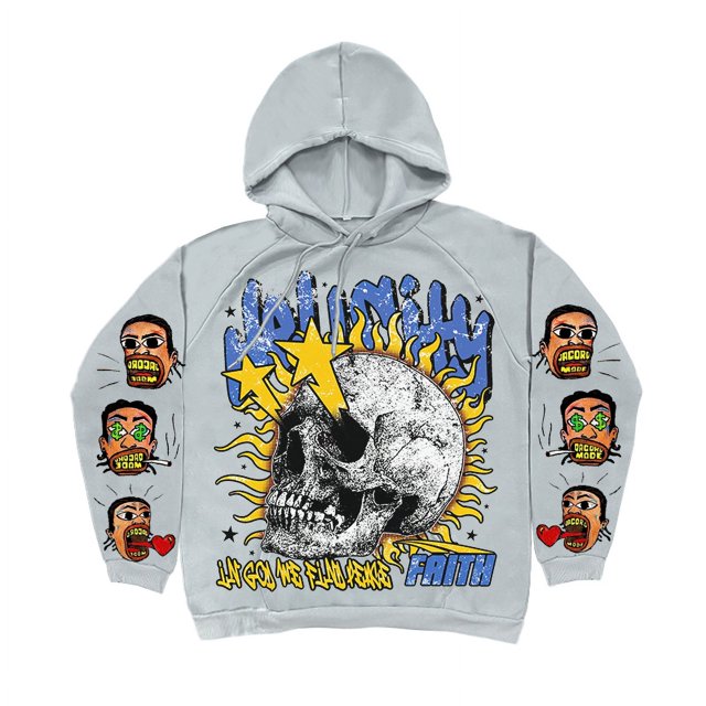 Sudadera con capucha personalizada con estampado de cabra gritando Y2k para otoño e invierno para hombres y mujeres, suéteres, punk hip-hop Harajuku s