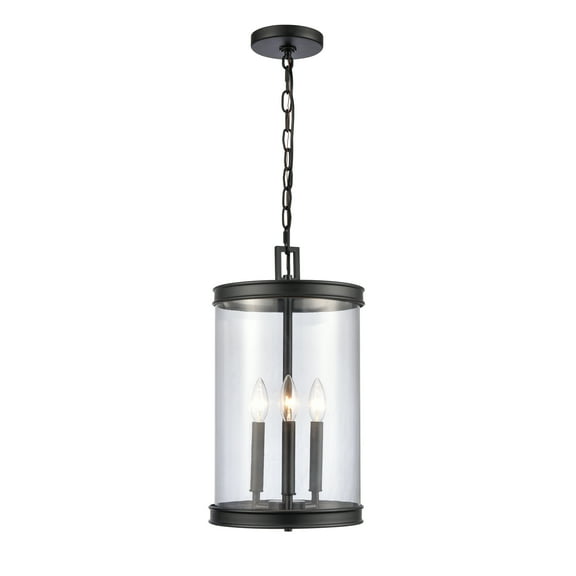 Elk Home 10.25-Inch Wide Mendoza Pendant, Traditional, Matte Black