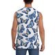 thumbnail image 4 of Fotbe Beautiful Butterflies Men's Camiseta sin Mangas Estampada para Hombres, Playera Casual para Gimnasio, Entrenamiento, Playa-3X-Large, 4 of 7