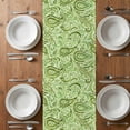 thumbnail image 6 of Vintage Green Table Runner - 48 Inch Long, Kitchen Dining Table Runner Dresser Scarves, Retro Botanical Abstract Art Farmhouse Decor for Coffee Tables Wedding Party Banquet, 6 of 8