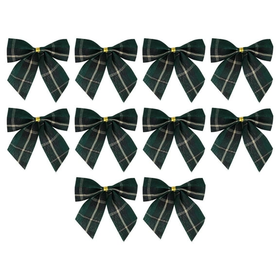 10PCS Christmas Bows Multiple Style – Tree Garland Accessories for Party and Holiday Decor – Multi-purpose Bow Collection for Seasonal Display,GN2