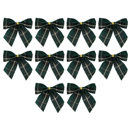 

Birthday Party 10PCS Christmas Bows Various Styles Bows Fabric Christmas Tree Garland Accessories Decoration Party Party Decorations Event Dress for Girls Dinosaur Party Tropical Party Decorations