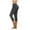 Dark Gray, variant on DDAPJ pyju Black Capri Leggings for Women 3/4 Length High Waisted Workout Yoga Pants Workout Gym Stretchy Tights Basic Solid Seamless Athletic Legging Navy S