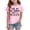 Tshirts-Pink, variant on kpoplk Girls Puff Short Sleeve Tops Kids Summer T Shirts Crewneck Fashion Tees 5-14 Years(Hot Pink,13-14 Y)