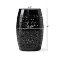 thumbnail image 4 of 12" Side Table, Cylindrical End Table with Hollow Pattern, Minimalism Living Room Side Table, Modern Nightstand, Chairside Table for Living Space, 4 of 9