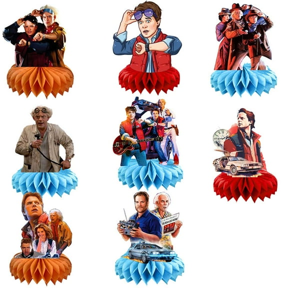 Back to the future Honeycomb Centerpieces Table Toppers Decorations for Birthday Party Decor Supplies