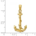 thumbnail image 4 of FB Jewels 14K Yellow Gold Anchor w/Rope Pendant, 4 of 4