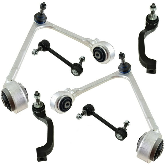 TRQ Front Control Arm Tie Rod End Sway Bar Link Steering Suspension Kit Set 6pc PSA59533