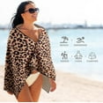 thumbnail image 3 of Beach Towel, Bath Towel, Oversized Sand Free Towel, Soft Bath Camping Swim Pool Gym Yoga Towels, Blanket Absorbent Beach Travel Towel for Kids Adults, 60x30IN, Leopard Print, 3 of 7