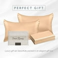 thumbnail image 3 of Elegant Comfort 2-PACK Cooling Viscose Satin Pillowcase Set with Hidden Zipper closure, Silky Smooth for Hair and Skin Care-Beautiful Gift Box-2-Piece Satin Pillowcase Set, Standard/Queen, Champagne, 3 of 9
