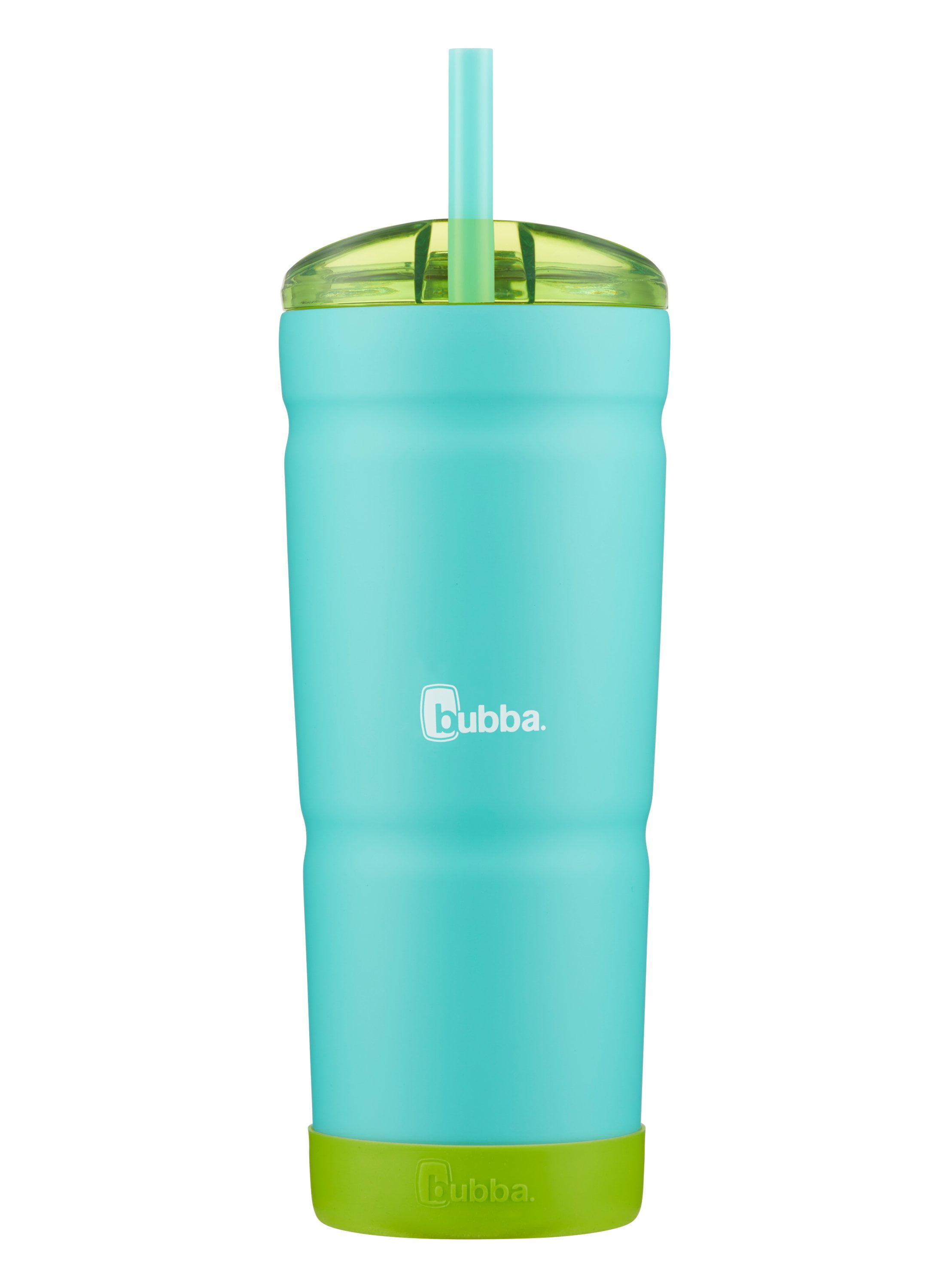 bubba Envy S Stainless Steel Tumbler with Straw and Bumper Rubberized in Teal, 24 fl oz.