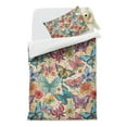 thumbnail image 2 of Flower and Butterfly Duvet Cover and Pillowcase Set for Single Bedding, Bedroom Accessories for Kids Teens, 2 of 5