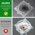 thumbnail image 3 of 80 Pack Disposable Shower Drain Hair Catcher Square, 4.1 In Mesh Drain Covers Stickers, Flat Shower Hair Trap Stopper Collector Filter for Bathroom Laundry Bathtub Sink Kitchen White, 3 of 7