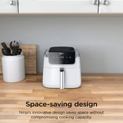 Ninja Air Fryer Pro XL 5-Qt, 3-in-1, 400°F Air Crisp Technology, Nonstick Crisper Plate, AF140WMWH White
